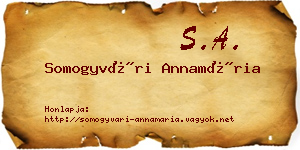 Somogyvári Annamária névjegykártya